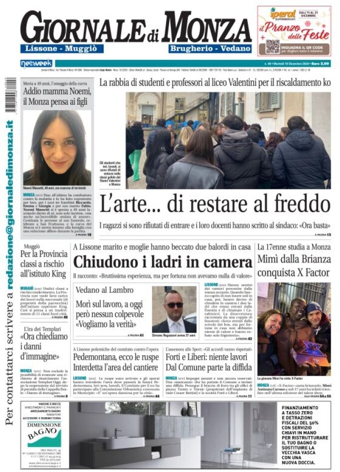 Copertina Giornale di Monza 10/12/2024