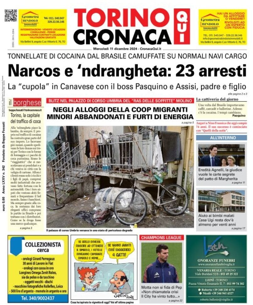 Prima Pagina CronacaQui 11/12/2024