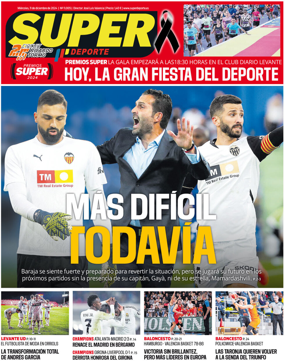 Prima Pagina Superdeporte 11/12/2024