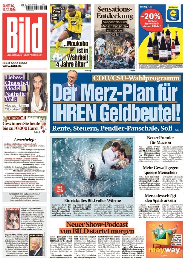 Prima Pagina Bild 14/12/2024