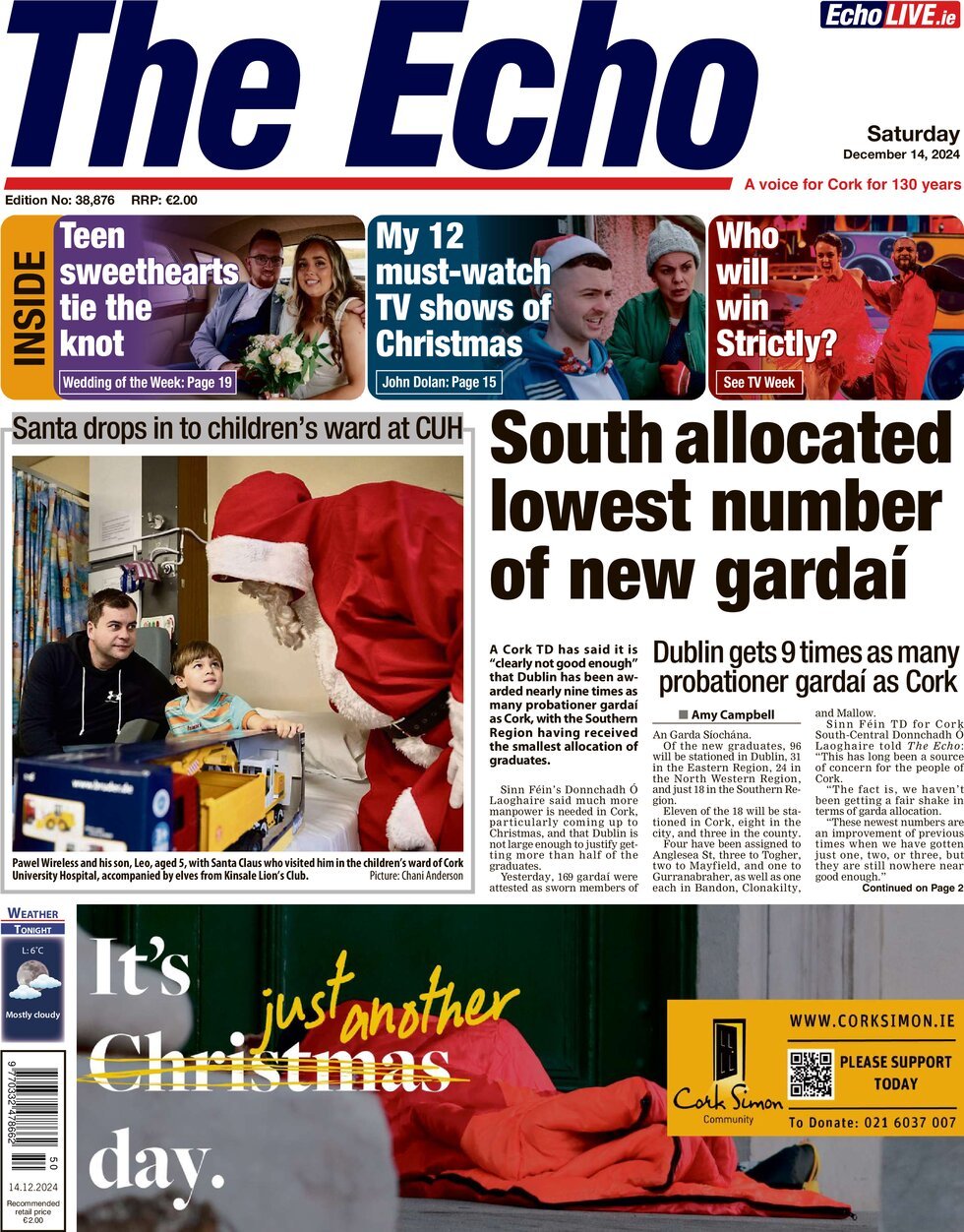 Prima Pagina The Echo (Cork) 14/12/2024