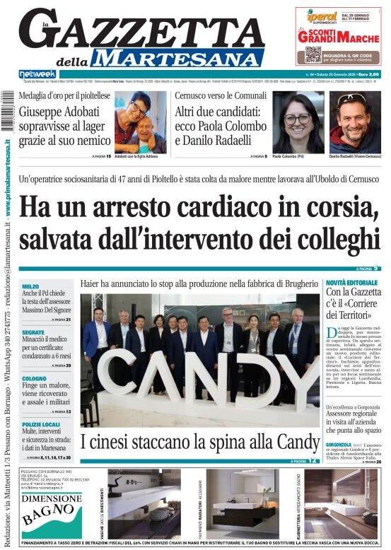 Copertina Gazzetta della Martesana 25/01/2025