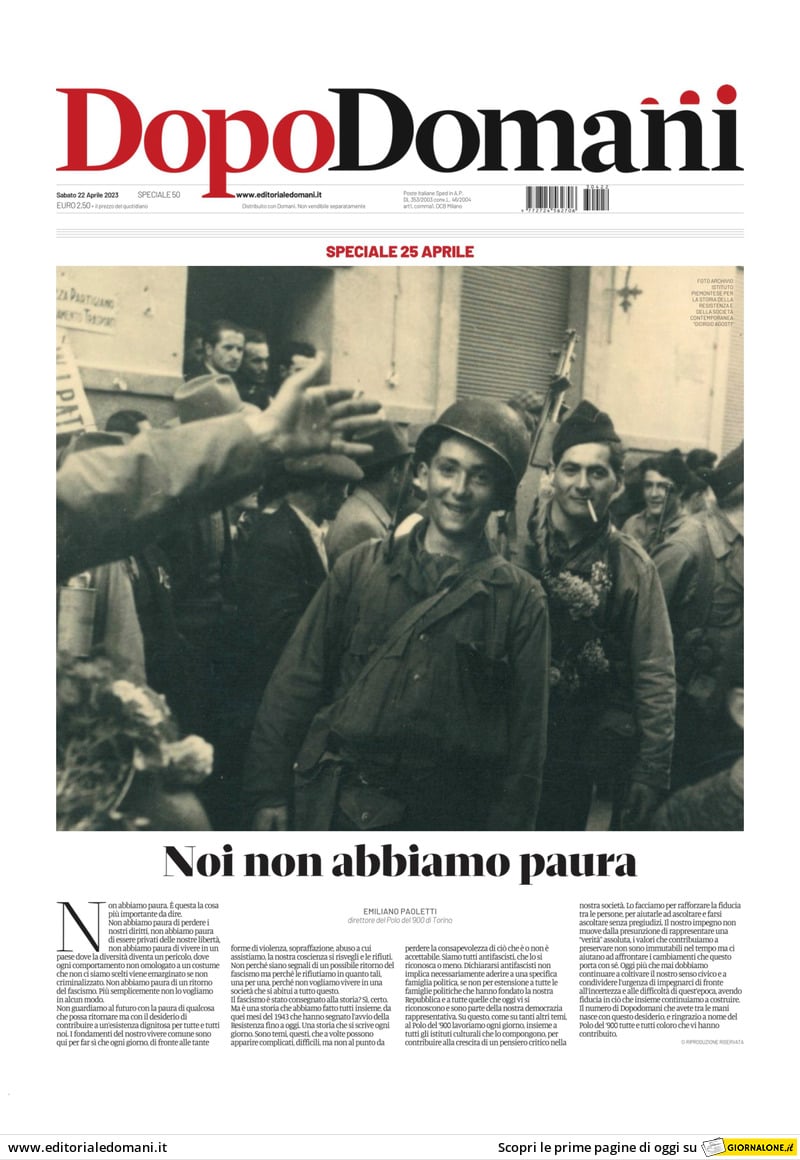 Copertina DopoDomani 22/04/2023