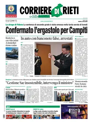 Prima Pagina "Corriere di Rieti e della Sabina"