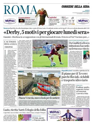 Prima Pagina "Corriere della Sera | Roma"