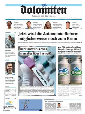 Prima Pagina "Dolomiten"