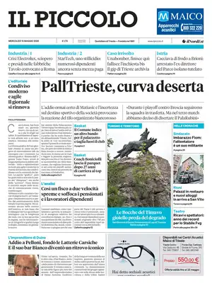 Prima Pagina "Il Piccolo | Trieste"