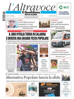 Prima Pagina "Il Quotidiano del Sud | Reggio Calabria"