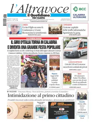 Prima Pagina "Il Quotidiano del Sud | Vibo Valentia"