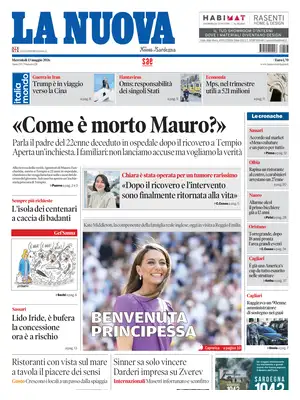 Prima Pagina "La Nuova Sardegna"
