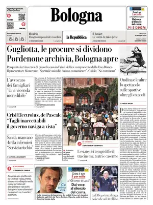 Prima Pagina "La Repubblica | Bologna"