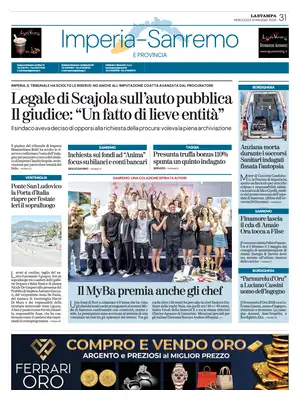 Prima Pagina "La Stampa | Imperia e Sanremo"