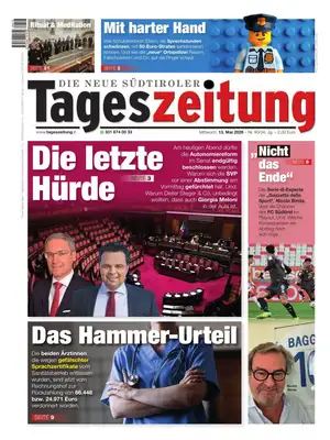 Prima Pagina "Die Neue Südtiroler Tageszeitung"