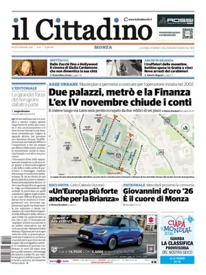 Prima Pagina "Il Cittadino di Monza e della Brianza"