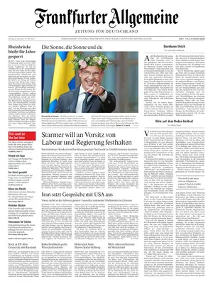 Prima Pagina "Frankfurter Allgemeine Zeitung"