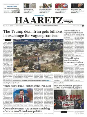 Prima Pagina "Haaretz"