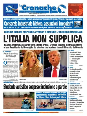 Prima Pagina "Le Cronache Lucane"