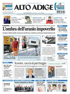 Prima Pagina "Alto Adige"