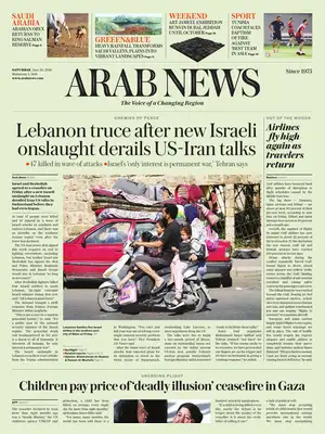Prima Pagina "Arab News"