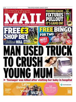 Prima Pagina "Birmingham Mail"