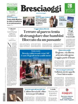 Prima Pagina "Brescia Oggi"