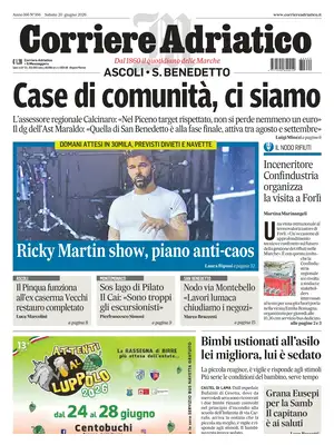 Prima Pagina "Corriere Adriatico | Ascoli"
