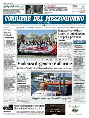 Prima Pagina "Corriere del Mezzogiorno | Campania"