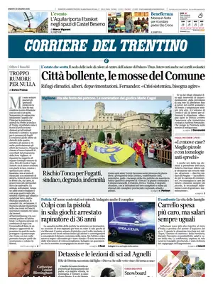 Prima Pagina "Corriere del Trentino"