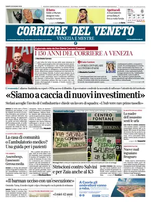 Prima Pagina "Corriere del Veneto"