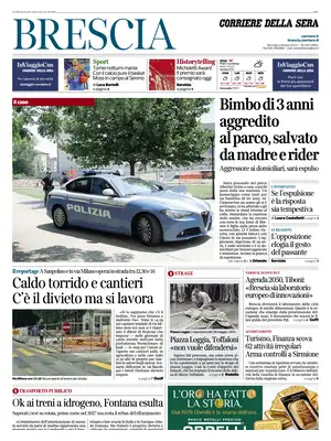 Prima Pagina "Corriere della Sera | Brescia"