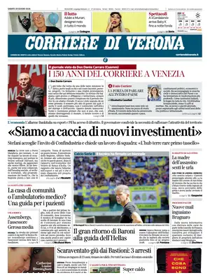 Prima Pagina "Corriere di Verona"