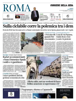 Prima Pagina "Corriere della Sera | Roma"