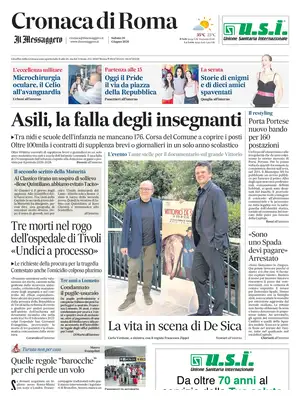 Prima Pagina "Cronaca di Roma | Il Messaggero"