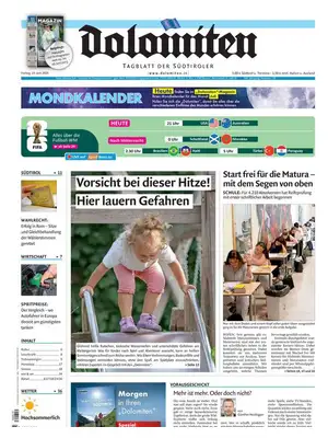 Prima Pagina "Dolomiten"