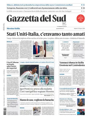 Prima Pagina "Gazzetta del Sud | Messina"