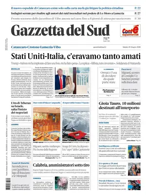 Prima Pagina "Gazzetta del Sud | Catanzaro"