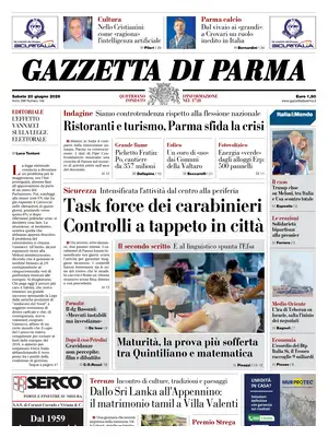 Prima Pagina "Gazzetta di Parma"