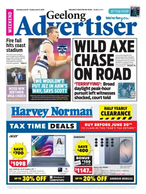 Prima Pagina "Geelong Advertiser"