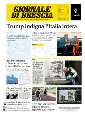 Prima Pagina "Giornale di Brescia"