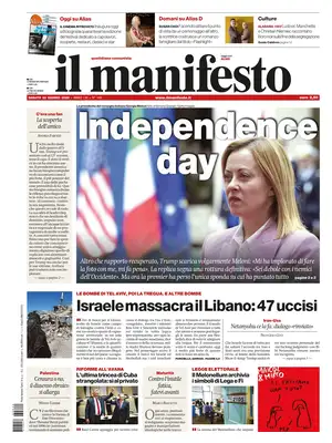 Prima Pagina "Il Manifesto"