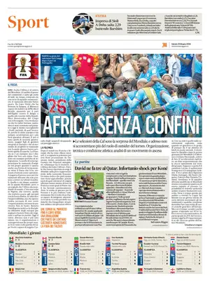 Prima Pagina "Il Messaggero SPORT"