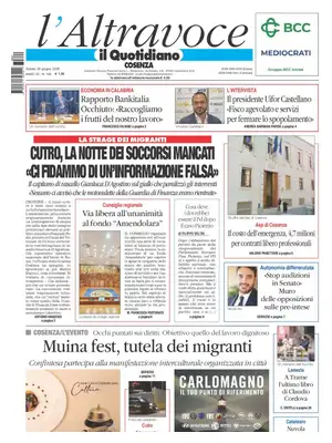 Prima Pagina "Il Quotidiano del Sud | Cosenza"