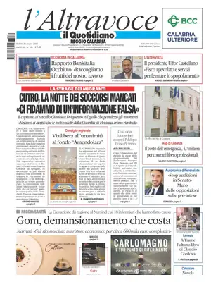 Prima Pagina "Il Quotidiano del Sud | Reggio Calabria"