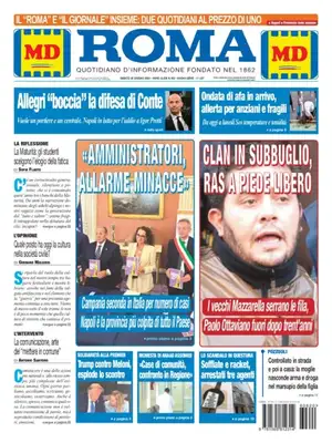 Prima Pagina "Il Roma | Quotidiano di Napoli"