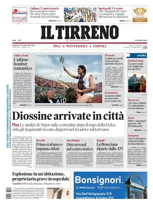 Prima Pagina "Il Tirreno | Pisa, Pontedera"