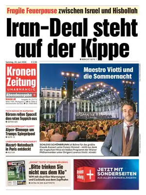 Prima Pagina "Kronen Zeitung"