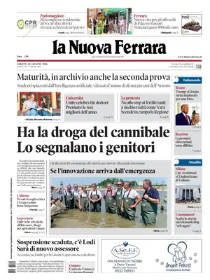 Prima Pagina "La Nuova Ferrara"