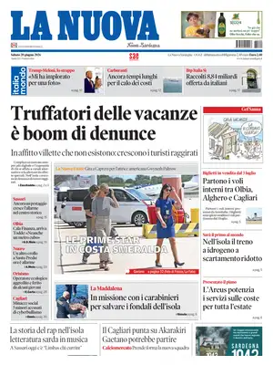 Prima Pagina "La Nuova Sardegna"