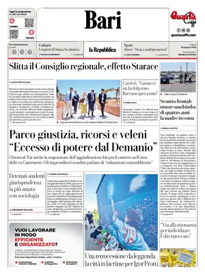 Prima Pagina "La Repubblica | Bari"