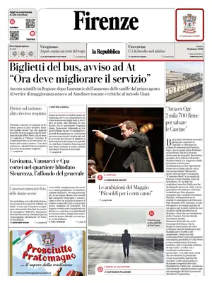 Prima Pagina "La Repubblica | Firenze"